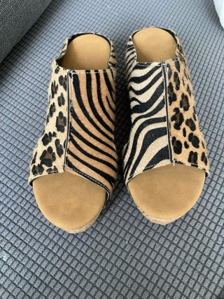 Sandalias cuña RALSWNAY Talla 36 Animal Print
