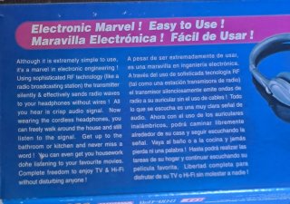 Porta Sound 2000 VHF Auriculares Inalámbricos