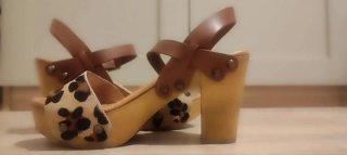 Sandalias de piel tacón 9cm fabricación España