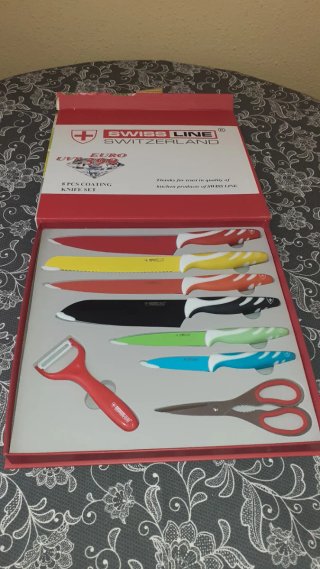 Juego 8 Cuchillos Swiss Line Recubrimiento