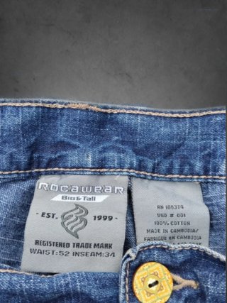 Jeans Baggy Y2k Rocawear Ricamati Larghi