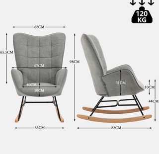 URGE. Sillón Mecedora Lactancia Gris