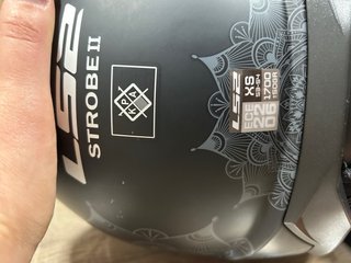 Casco Moto Modular Negro y Rosa Talla XS