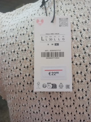 Top punto combinado pointelle Zara