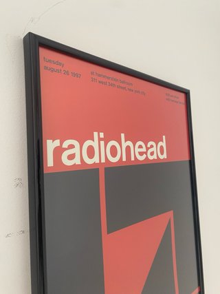 Lámina Radiohead Enmarcada Concierto 1997 de segunda mano por 37