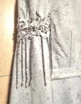 Vestido de fiesta plateado New Elegans