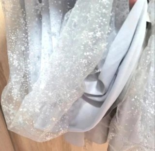 Vestido de fiesta plateado New Elegans