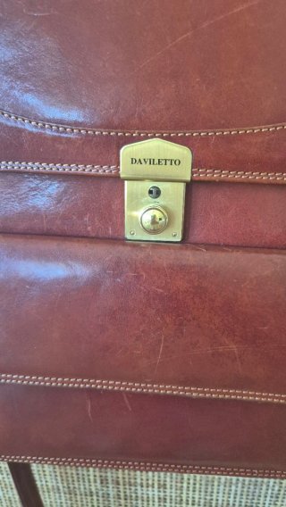 Bolso de piel Daviletto marrón
