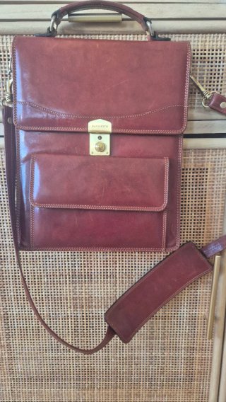 Bolso de piel Daviletto marrón