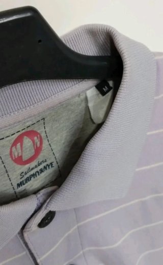 Polo Murphy & Nye righe viola taglia M