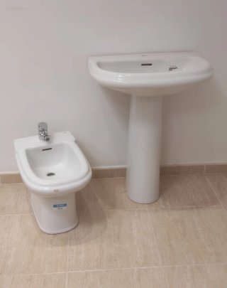 Conjunto Lavabo y Bidé Roca Blanco
