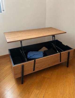 Mesa elevable madera y metal 110-55-37