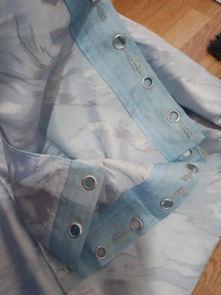 Cortina Vintage Azul Celeste Satinada 2.50x 2.40