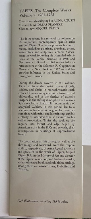 Tàpies The Complete Works vol. 2 1961-1968