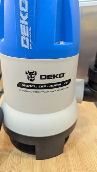 Pompa sommersa elettrica DEKO da 400 W