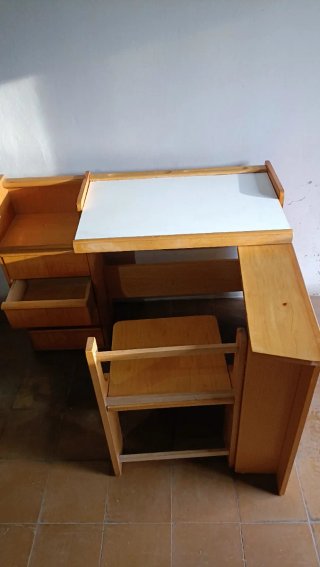 Mesa estudio infantil plegable madera