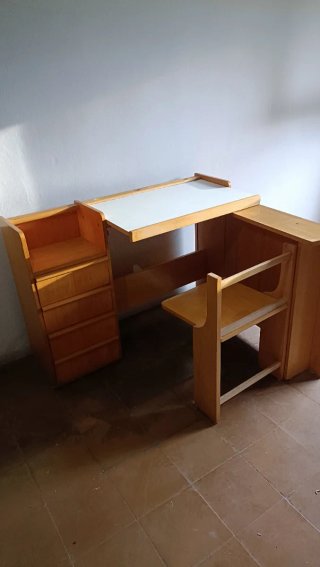 Mesa estudio infantil plegable madera