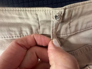 Pantaloni REBEL QUEEN beige con strass