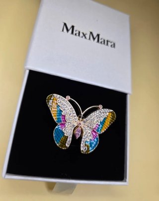 Broche Mariposa Max Mara Dorado Multicolor