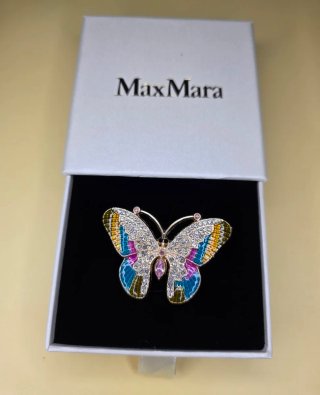 Broche Mariposa Max Mara Dorado Multicolor