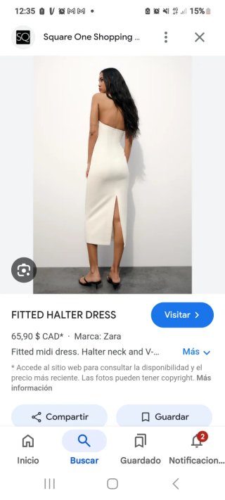 Vestido midi Zara beige con etiqueta