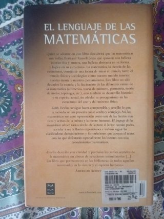 El Lenguaje de las matema..Keith Devlin=10€+regalo