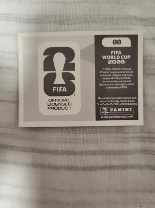 Carta Panini Mundial 2026 - 00