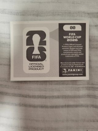 Carta Panini Mundial 2026 - 00