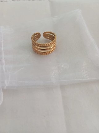 Anillo Acero Dorado Graduable