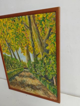 Pintura paisaje antiguo
