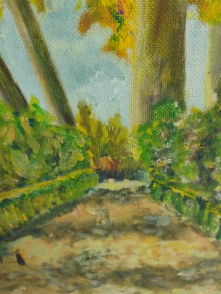 Pintura paisaje antiguo