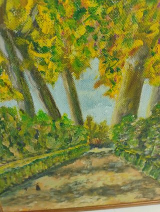 Pintura paisaje antiguo