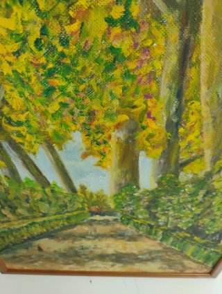 Pintura paisaje antiguo