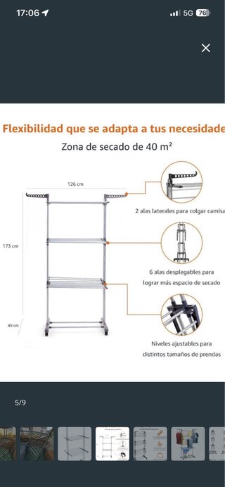 Tendedero Torre Plegable