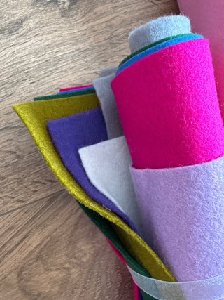 Retales de fieltro varios colores