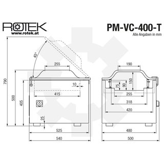 Envasadora Vacío Rotek 20m3/h