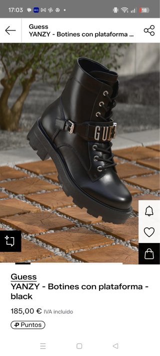 Botines Guess YANZEE Negros