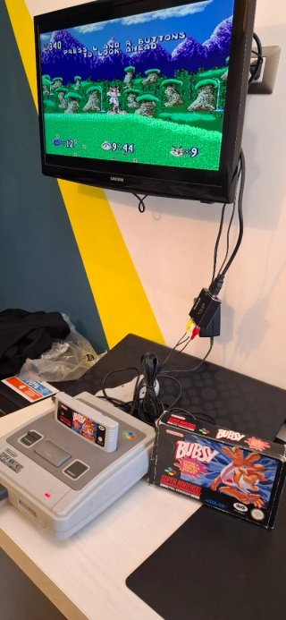 Bubsy Super Nintendo snes boxato completo Gig