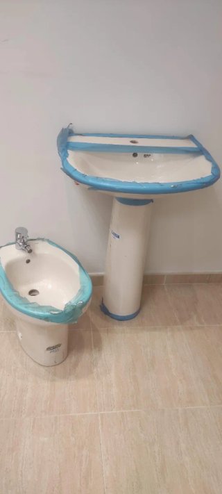 Conjunto Lavabo y Bidé Roca Blanco