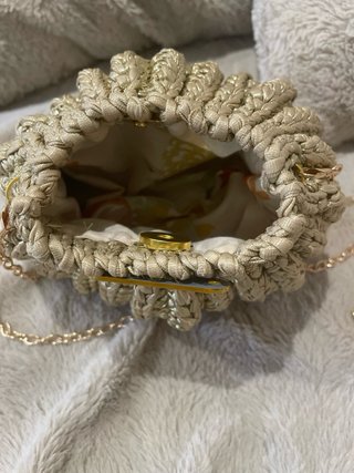 Bolso crochet dorado hecho a mano
