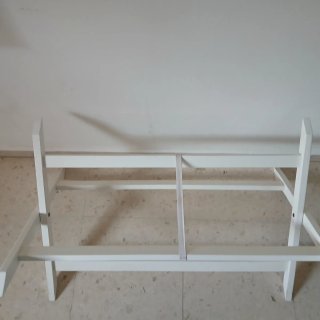 Mesa centro Tijera Blanca  con Bandeja 100 cm