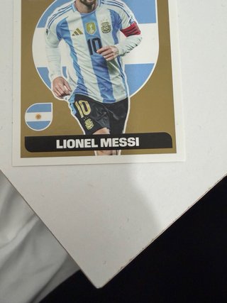 Cromo Leo Messi Extra Sticker Oro Mundial