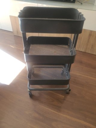 Carrito Auxiliar Metálico Gris Ikea