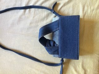 Bolso denim patchwork bandolera