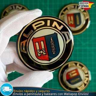 Emblemas Alpina 65mm x4 Tapacubos Llantas BMW