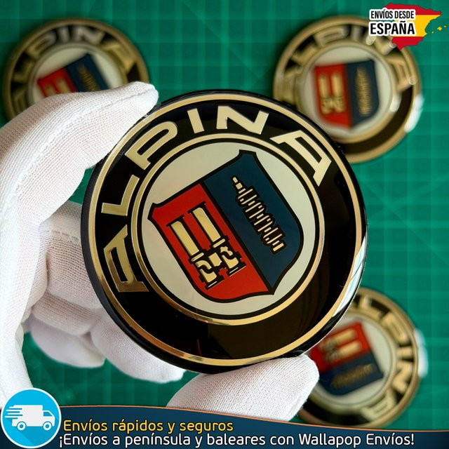 Emblemas Alpina 65mm x4 Tapacubos Llantas BMW