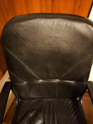 Sedia da ufficio in polipielle/cuoio nero