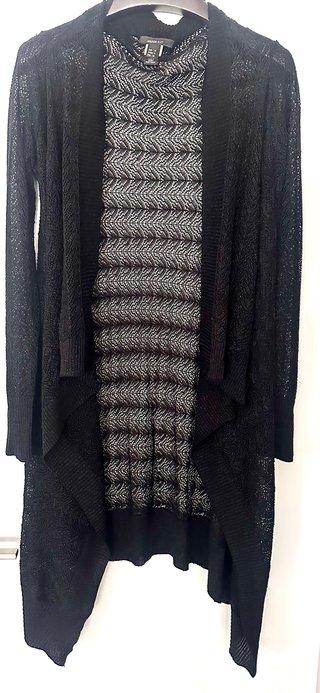 MANGO  cardigan  negra abierta asimetrica T M
