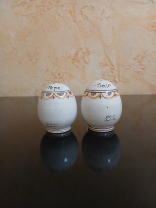 Coppia sale e pepe ceramica vintage