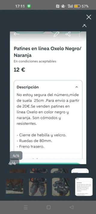 Patines en línea Oxelo negros